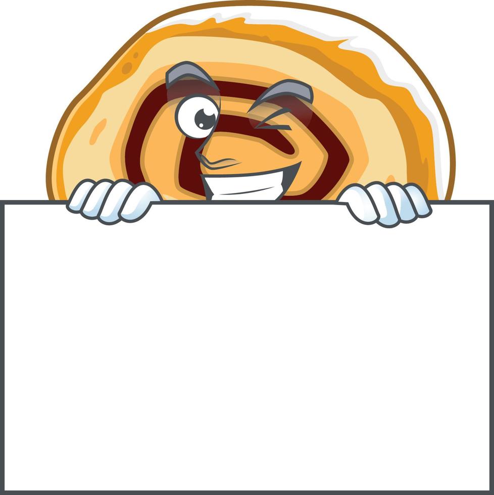 A cartoon character of swiss roll vector