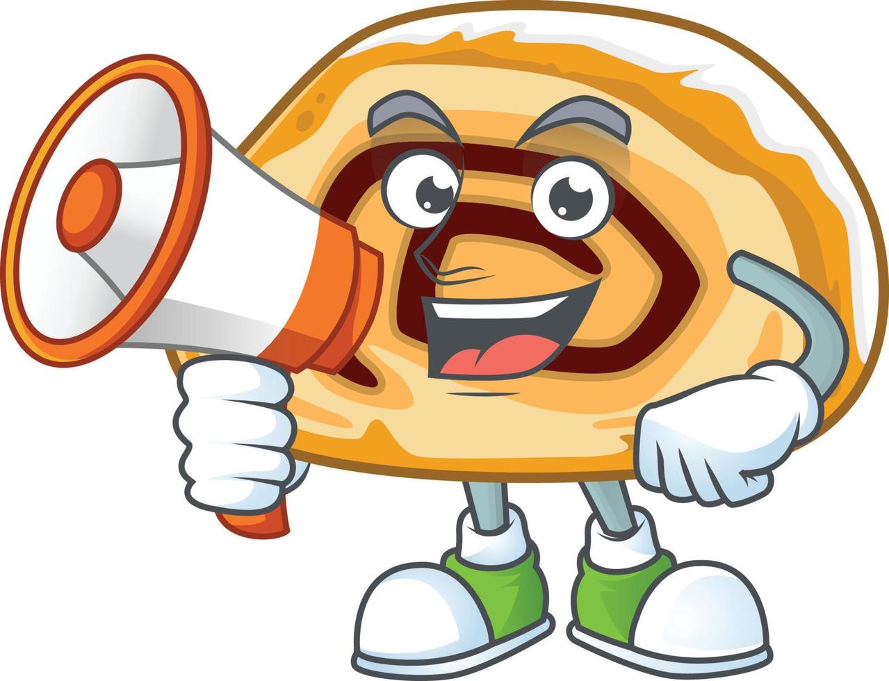 A cartoon character of swiss roll vector