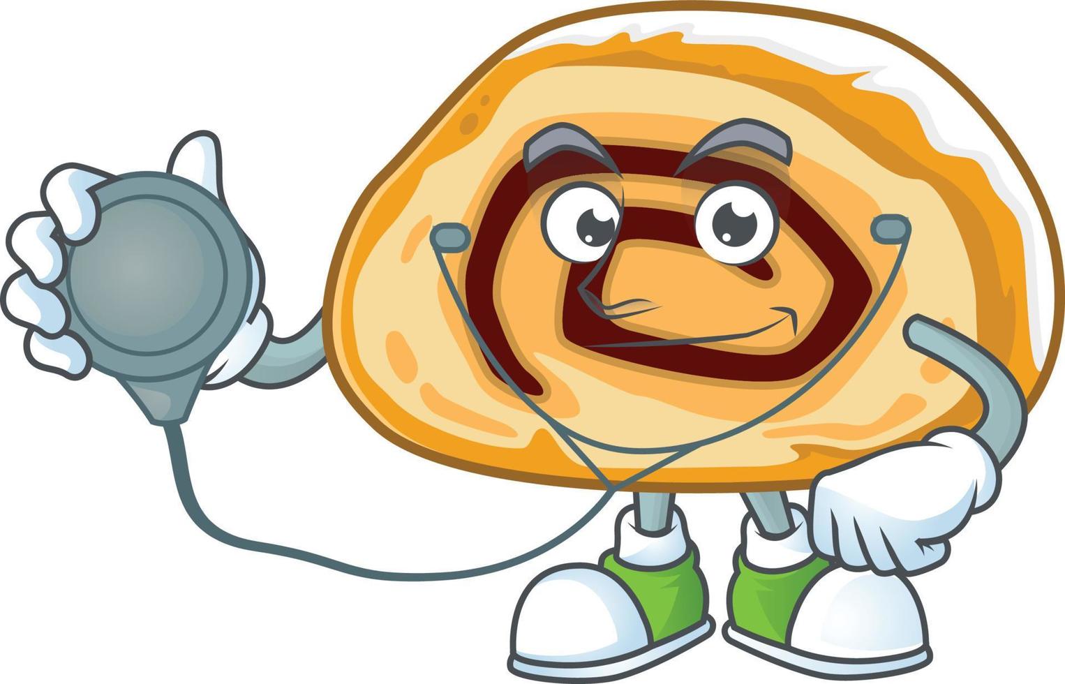 A cartoon character of swiss roll vector