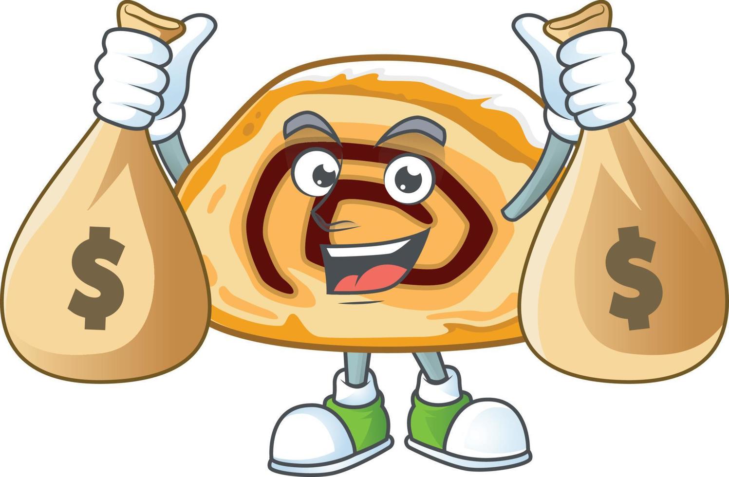 A cartoon character of swiss roll vector