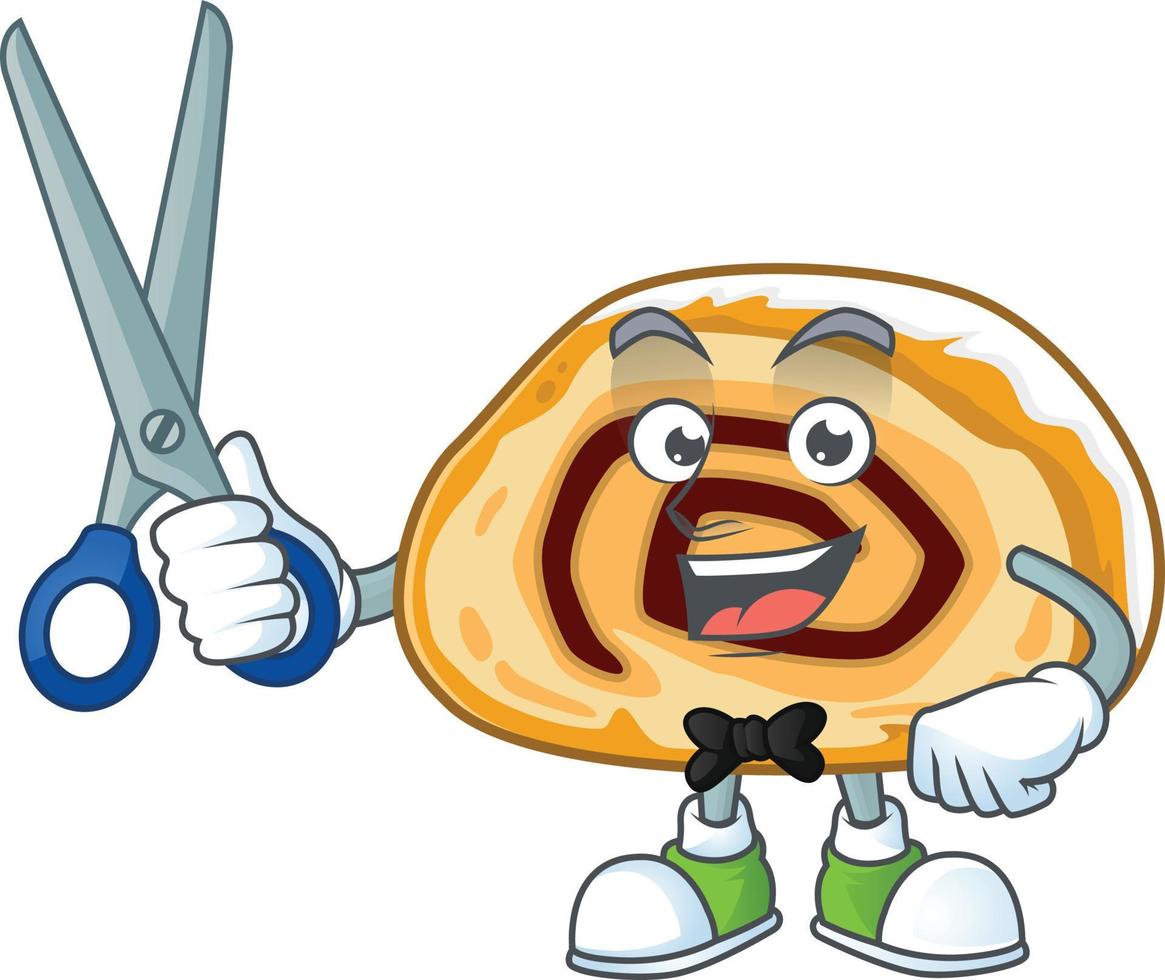A cartoon character of swiss roll vector