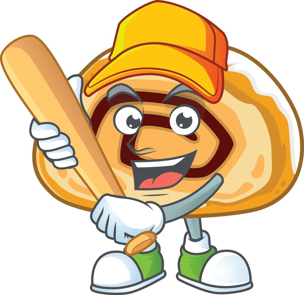 A cartoon character of swiss roll vector