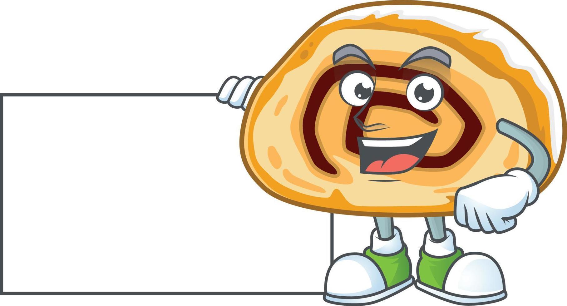 A cartoon character of swiss roll vector