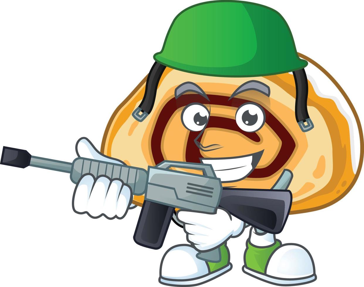 A cartoon character of swiss roll vector
