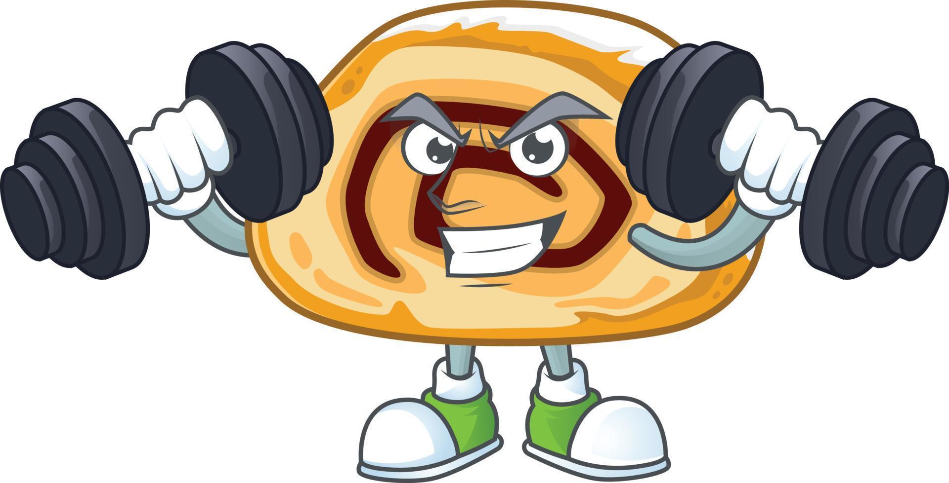 A cartoon character of swiss roll vector