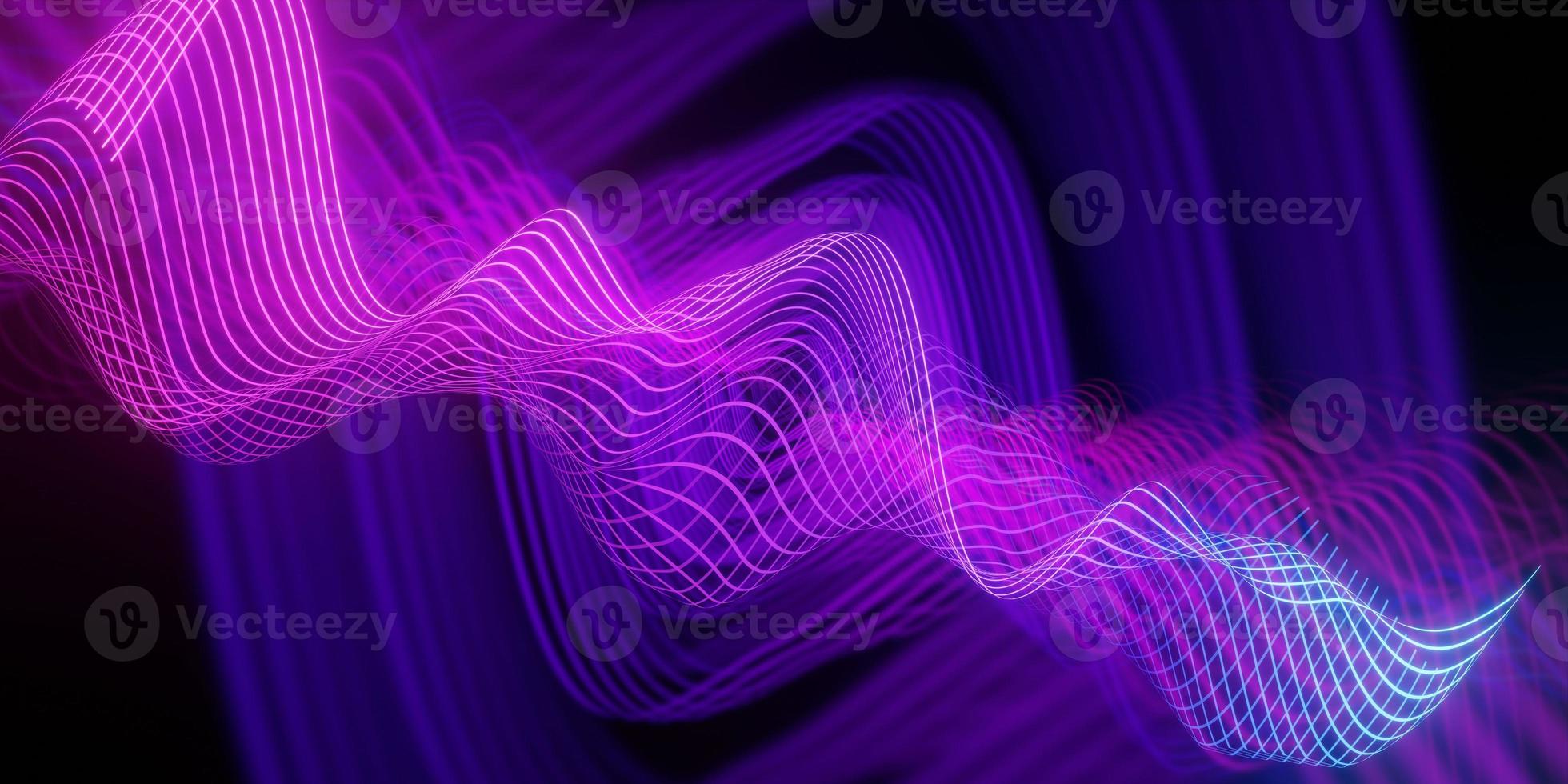 3d render,abstract wave technology background with colorful  light . colorful fantastic background with curvy shape glowing . photo