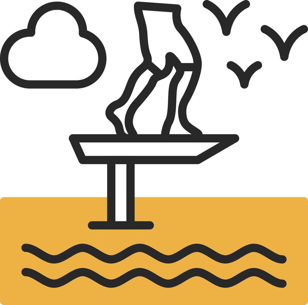 Sit Down Hydrofoiling Vector Icon Design