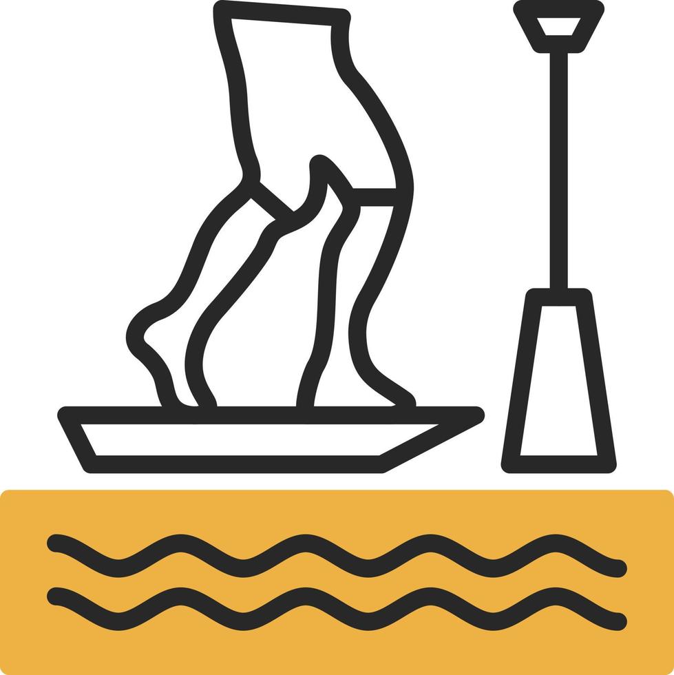 Standup Paddleboarding Vector Icon Design