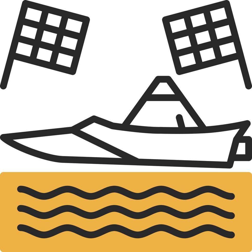 Powerboat Racing Vector Icon Design