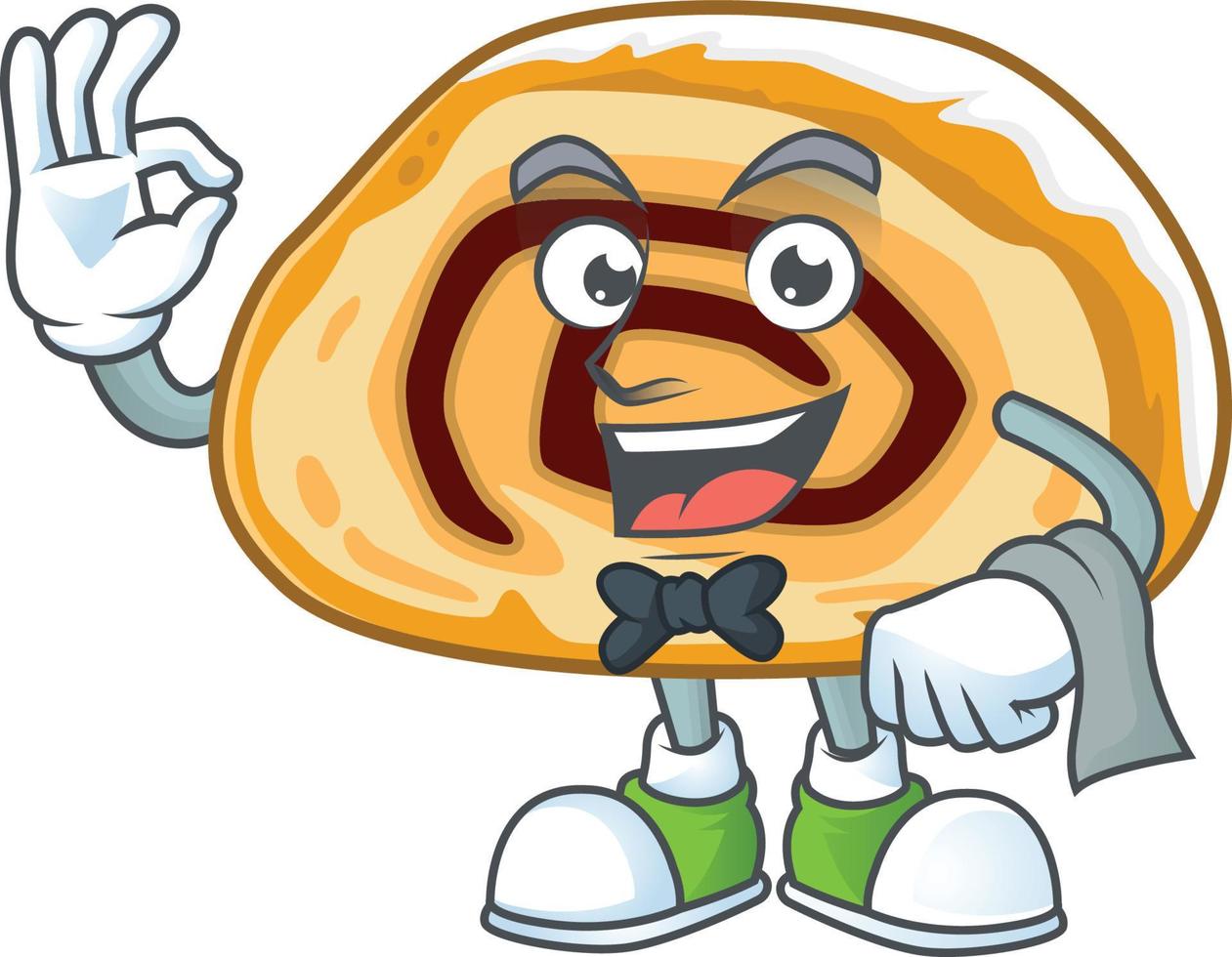 A cartoon character of swiss roll vector