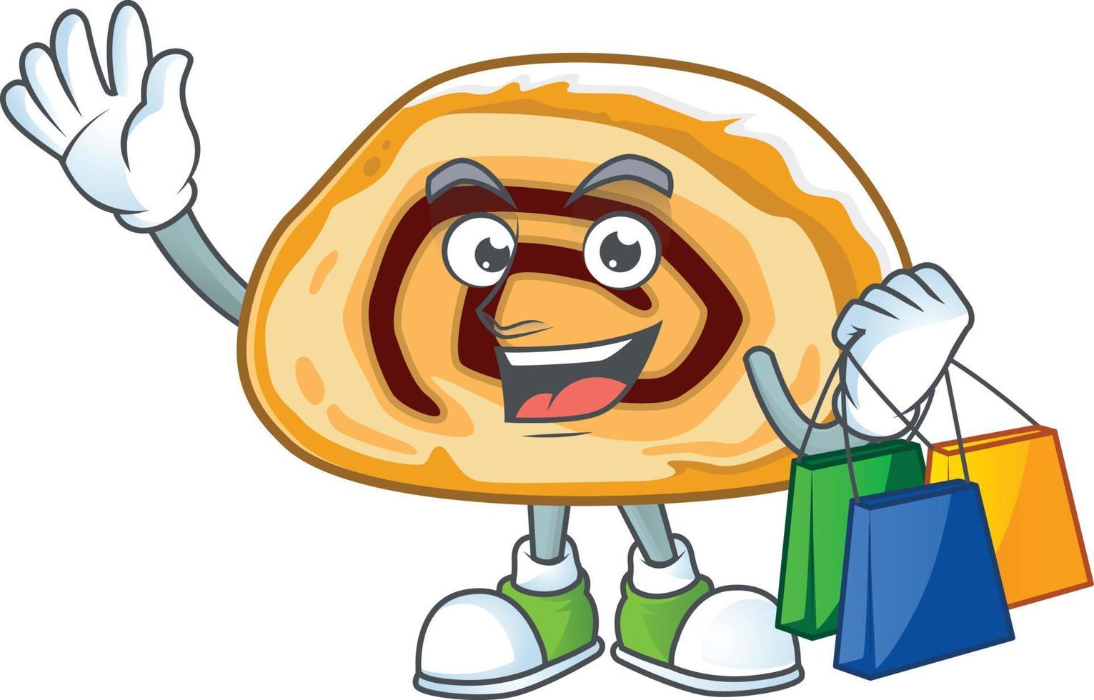 A cartoon character of swiss roll vector