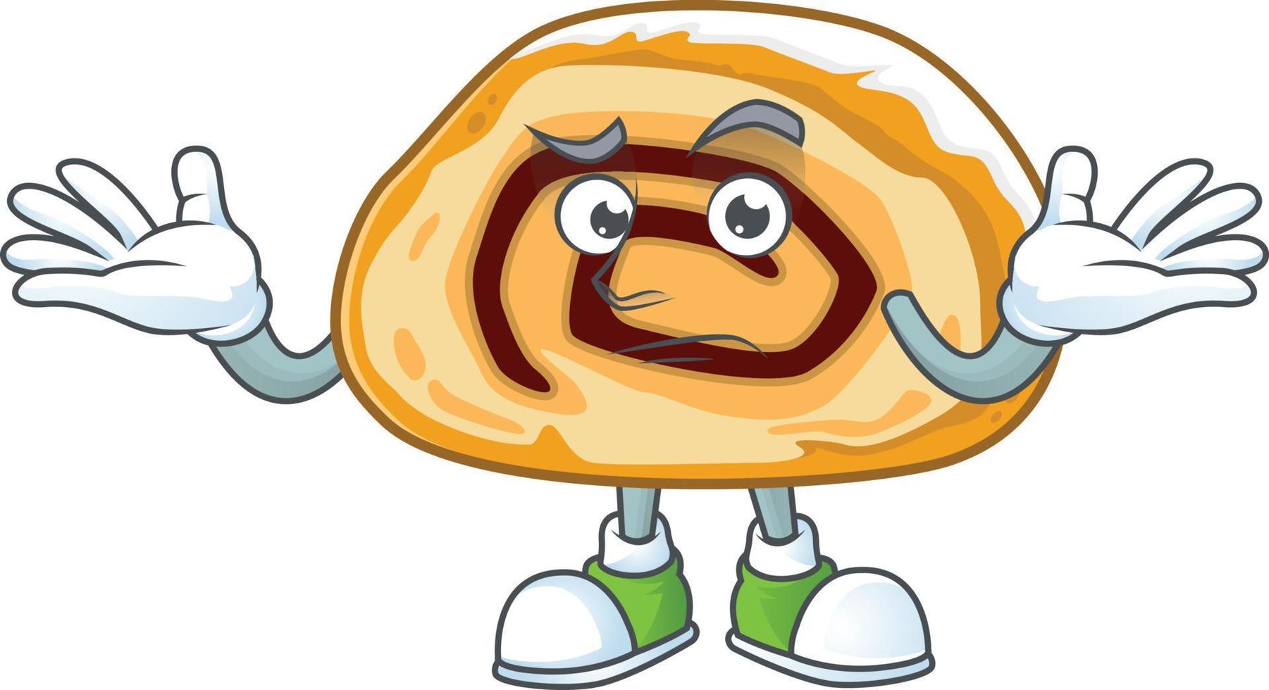 A cartoon character of swiss roll vector