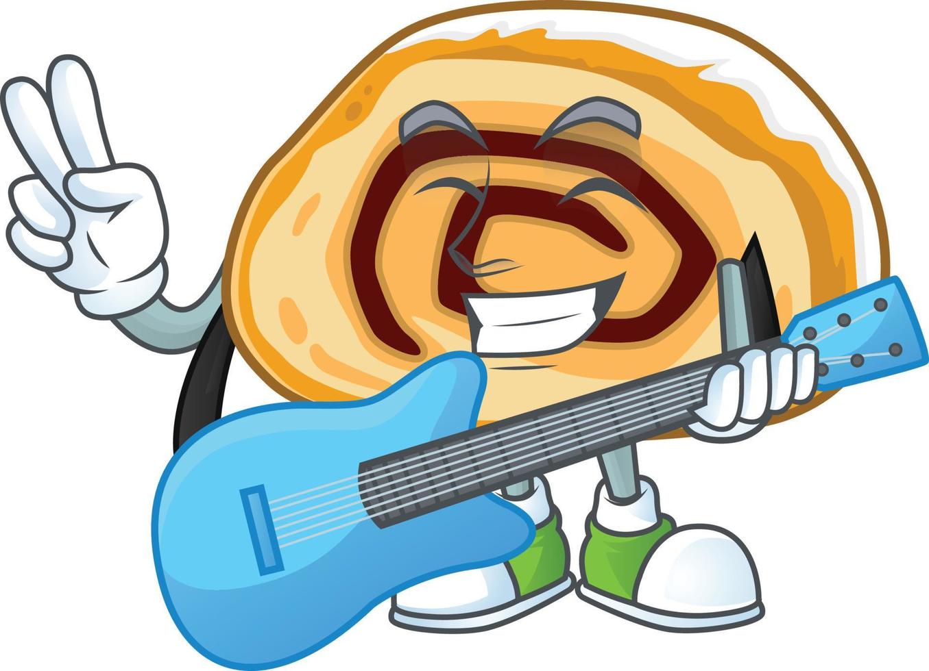 A cartoon character of swiss roll vector