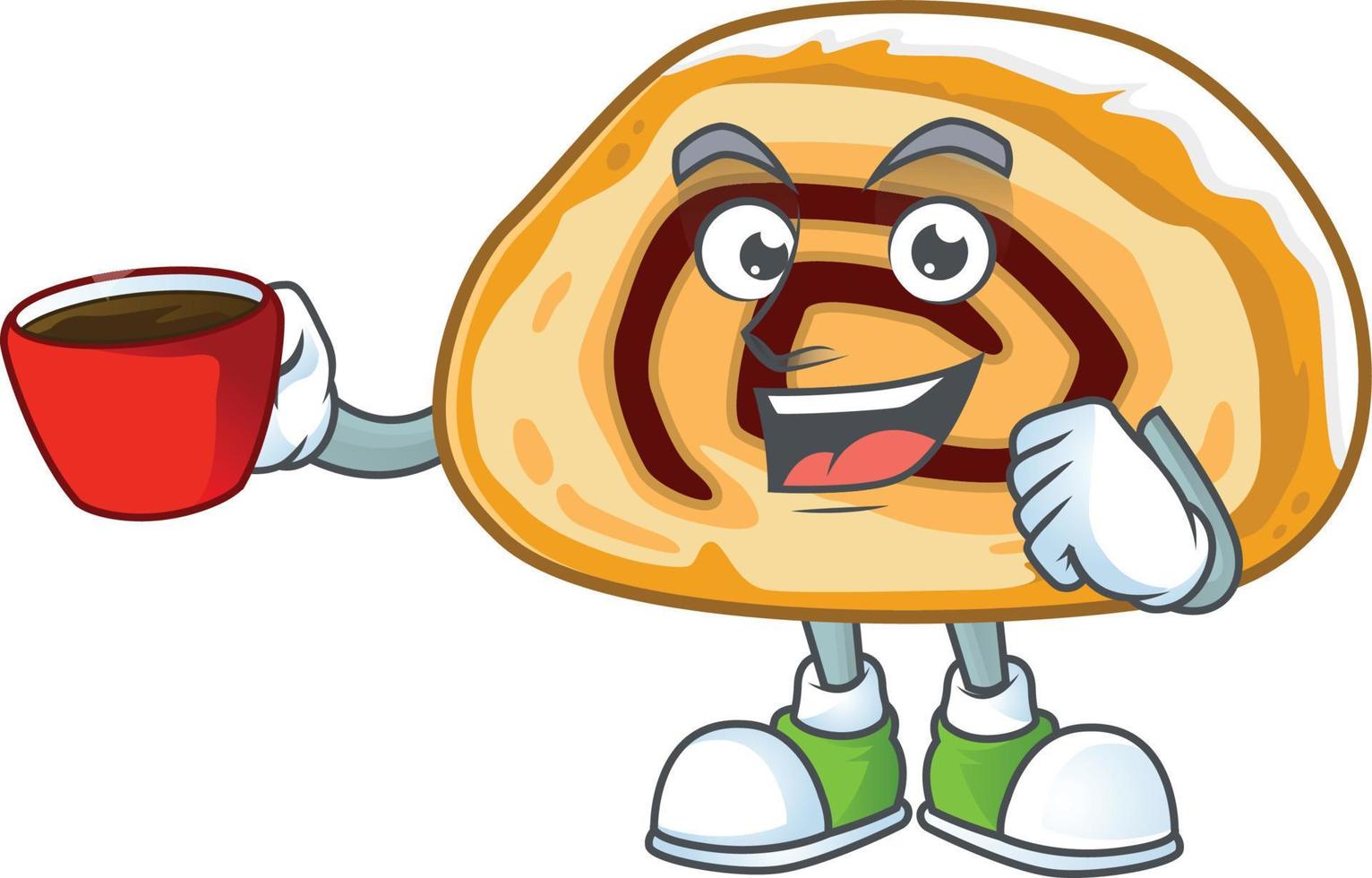 A cartoon character of swiss roll vector