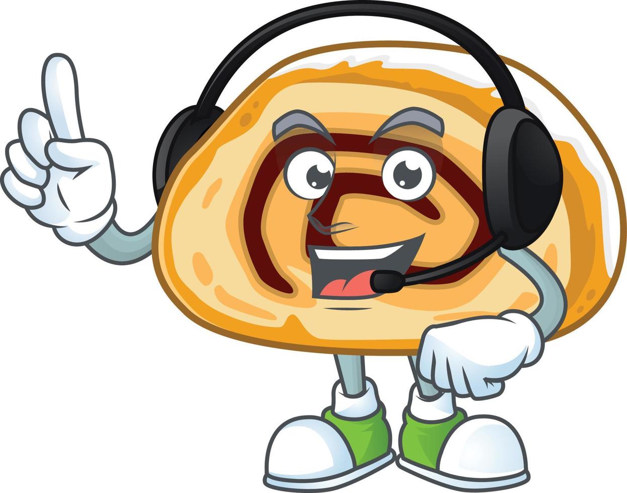 A cartoon character of swiss roll vector