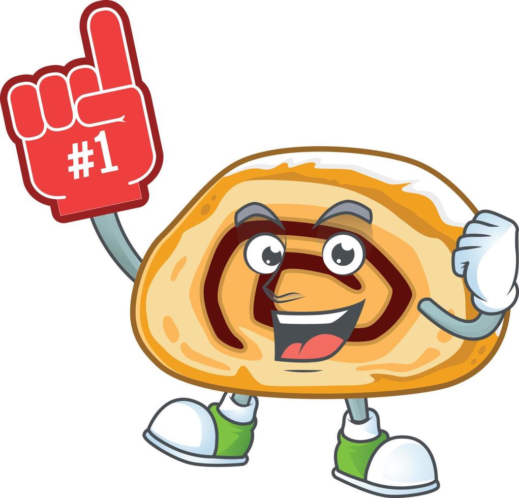A cartoon character of swiss roll vector