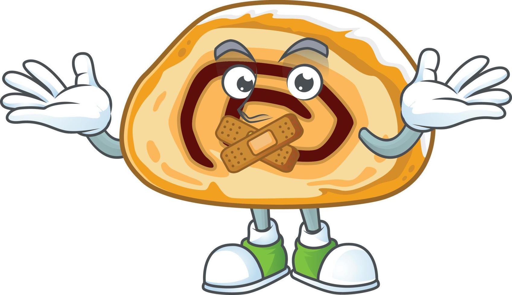 A cartoon character of swiss roll vector