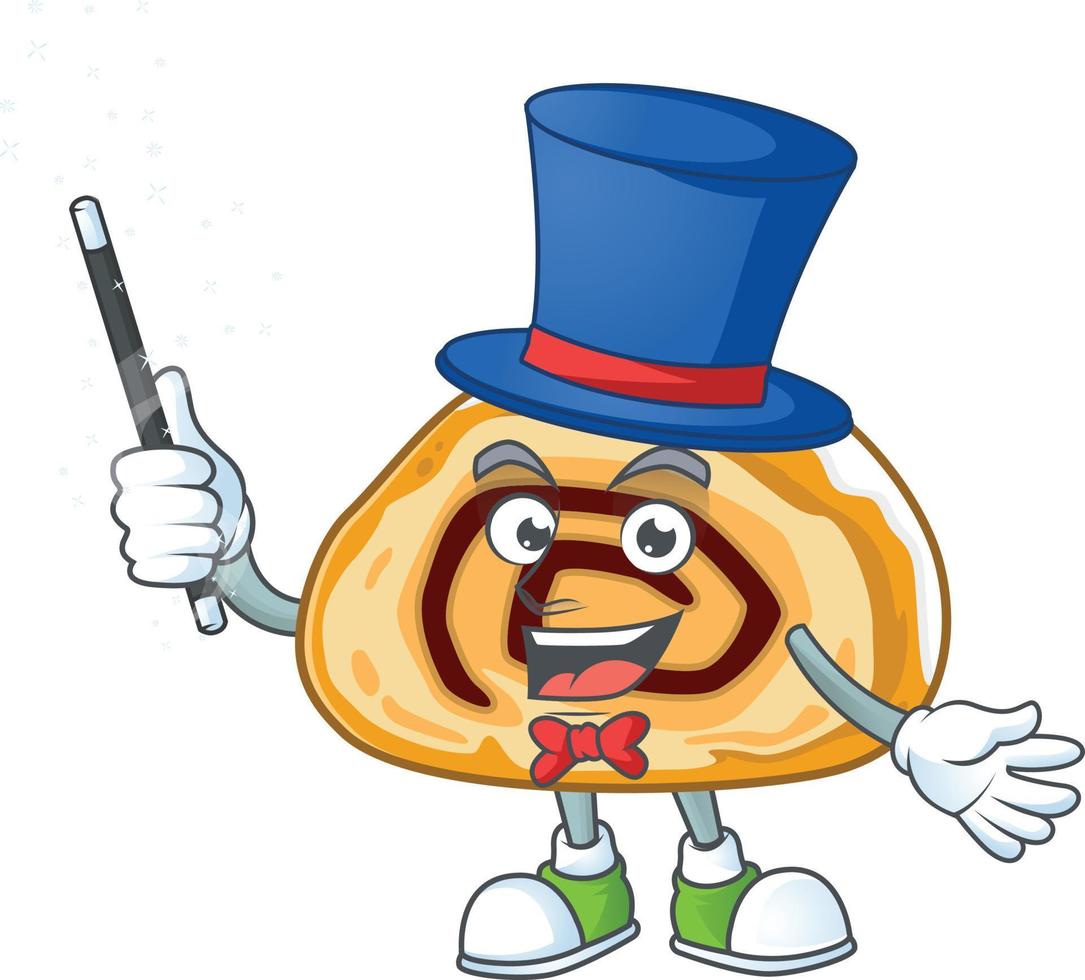 A cartoon character of swiss roll vector