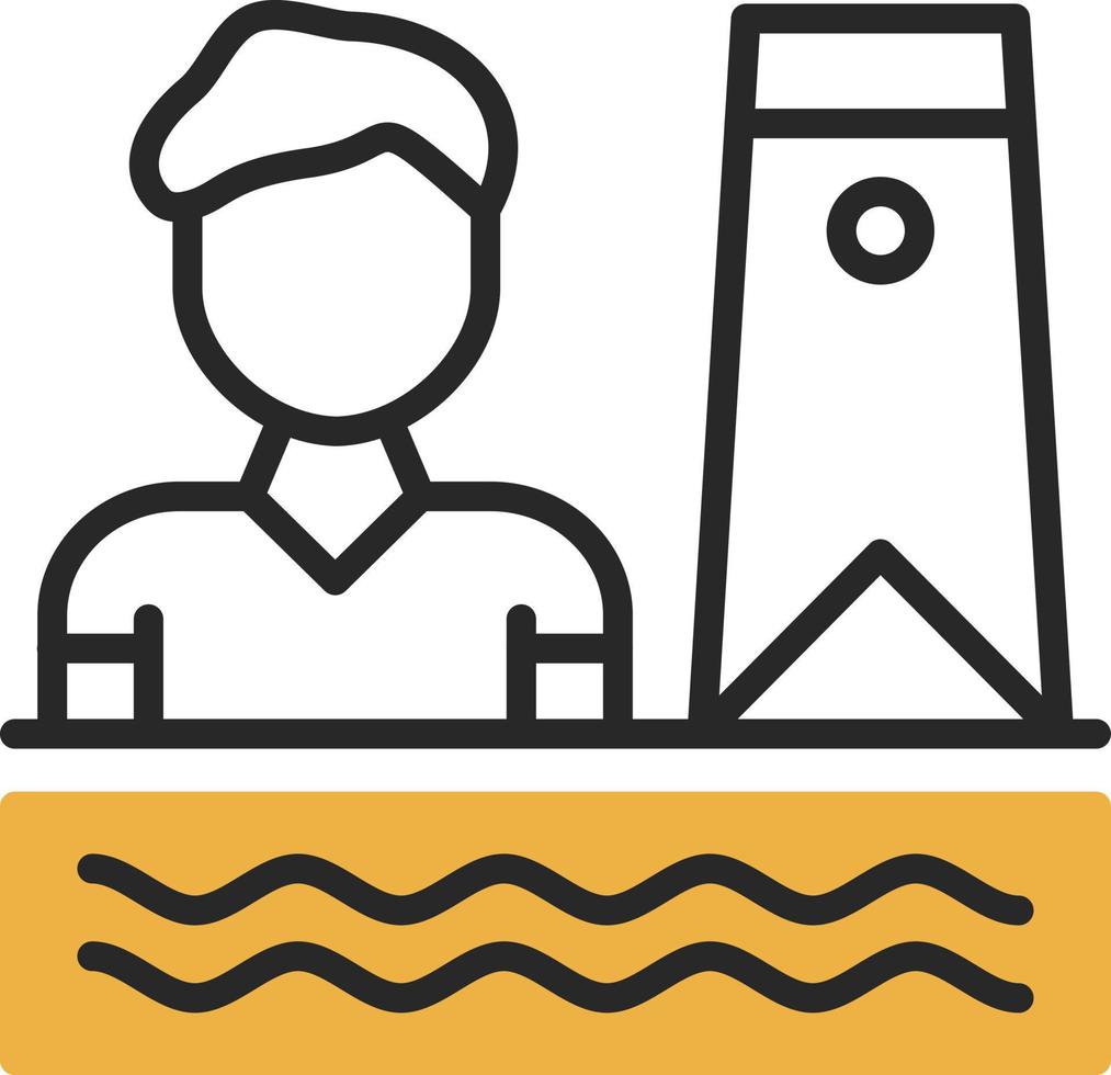 Bodyboarding Vector Icon Design