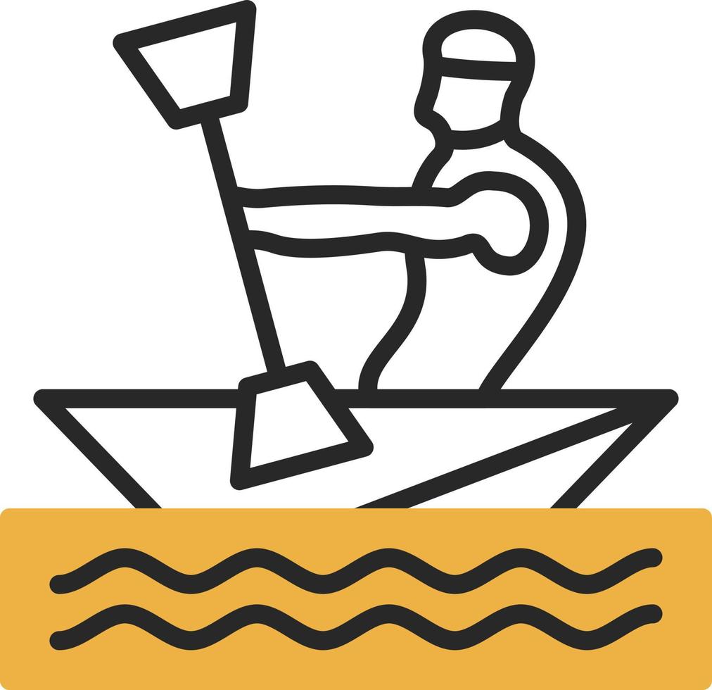 Kayaking Vector Icon Design
