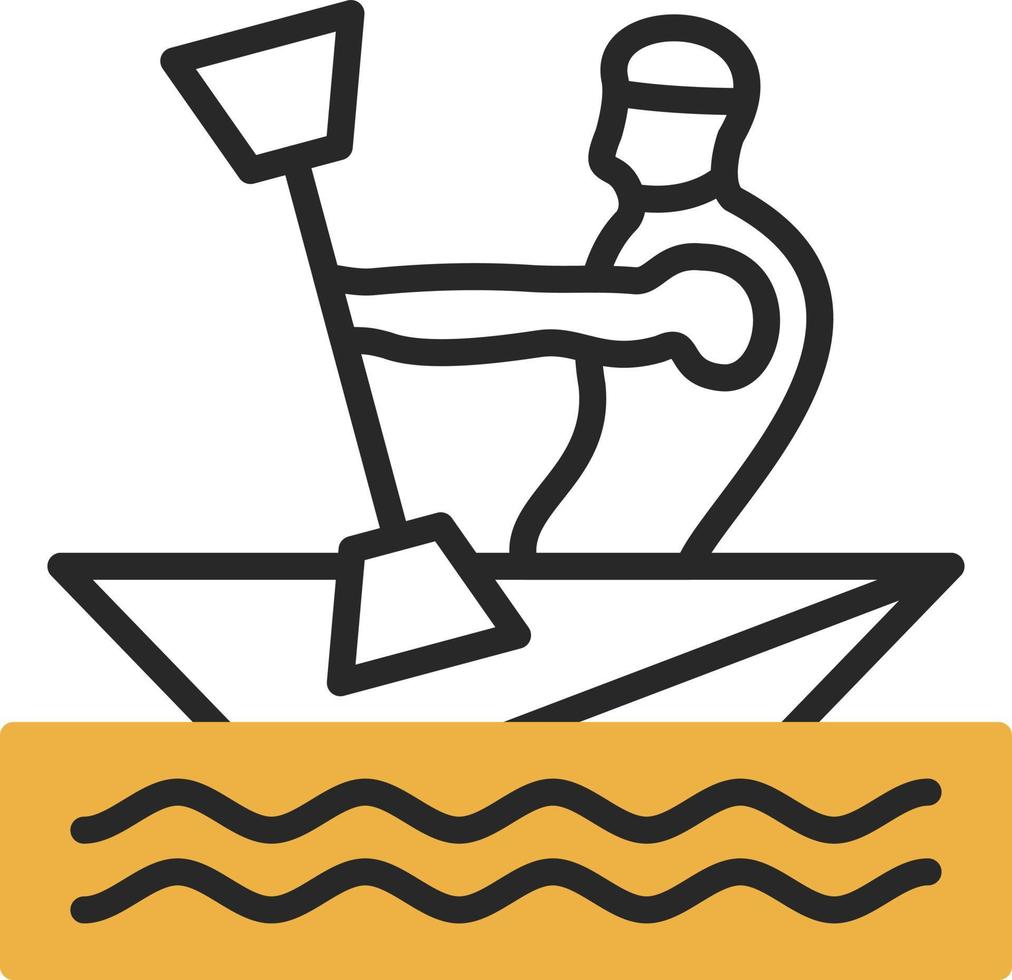 diseño de icono de vector de kayak