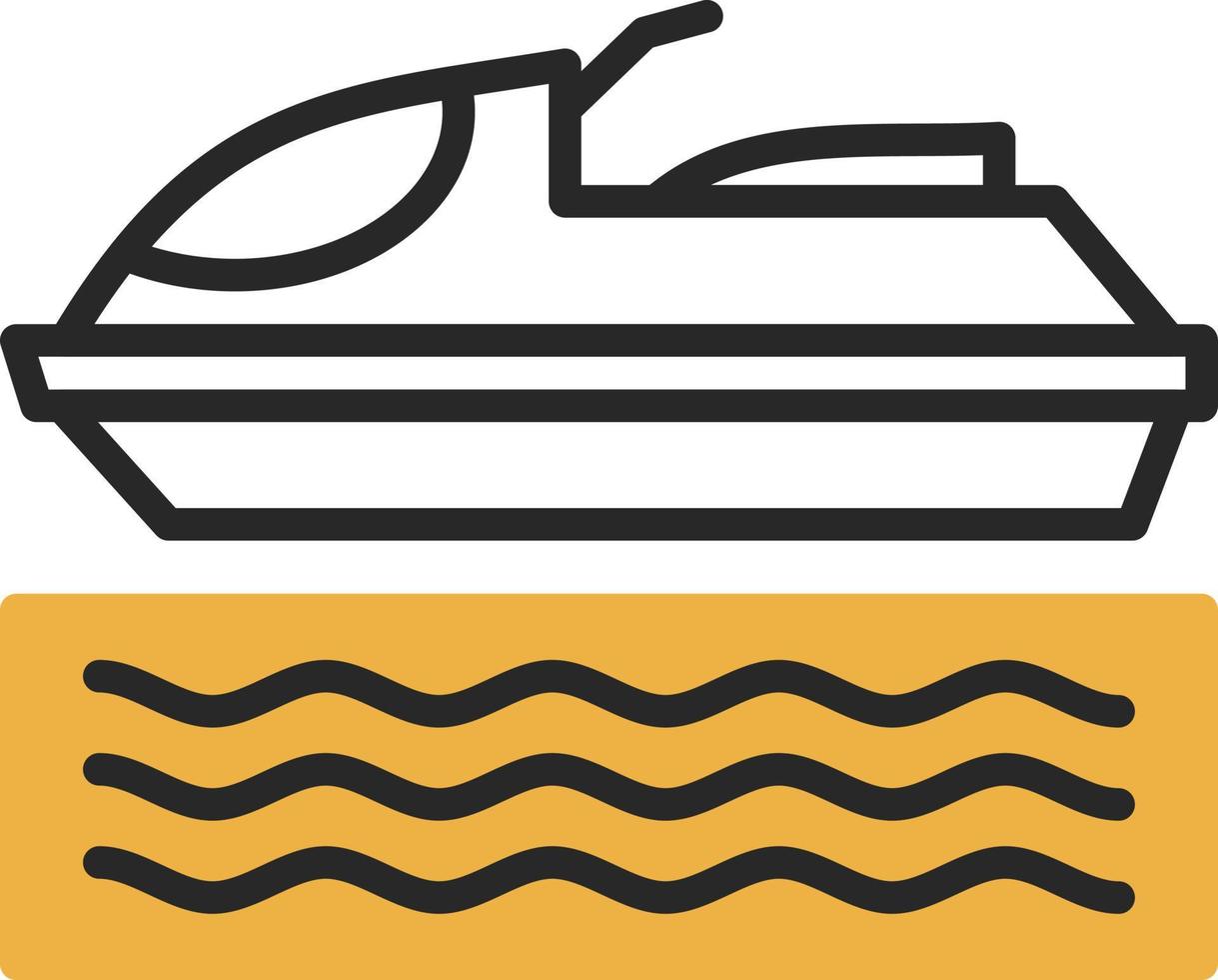 Jet Skiing Vector Icon Design