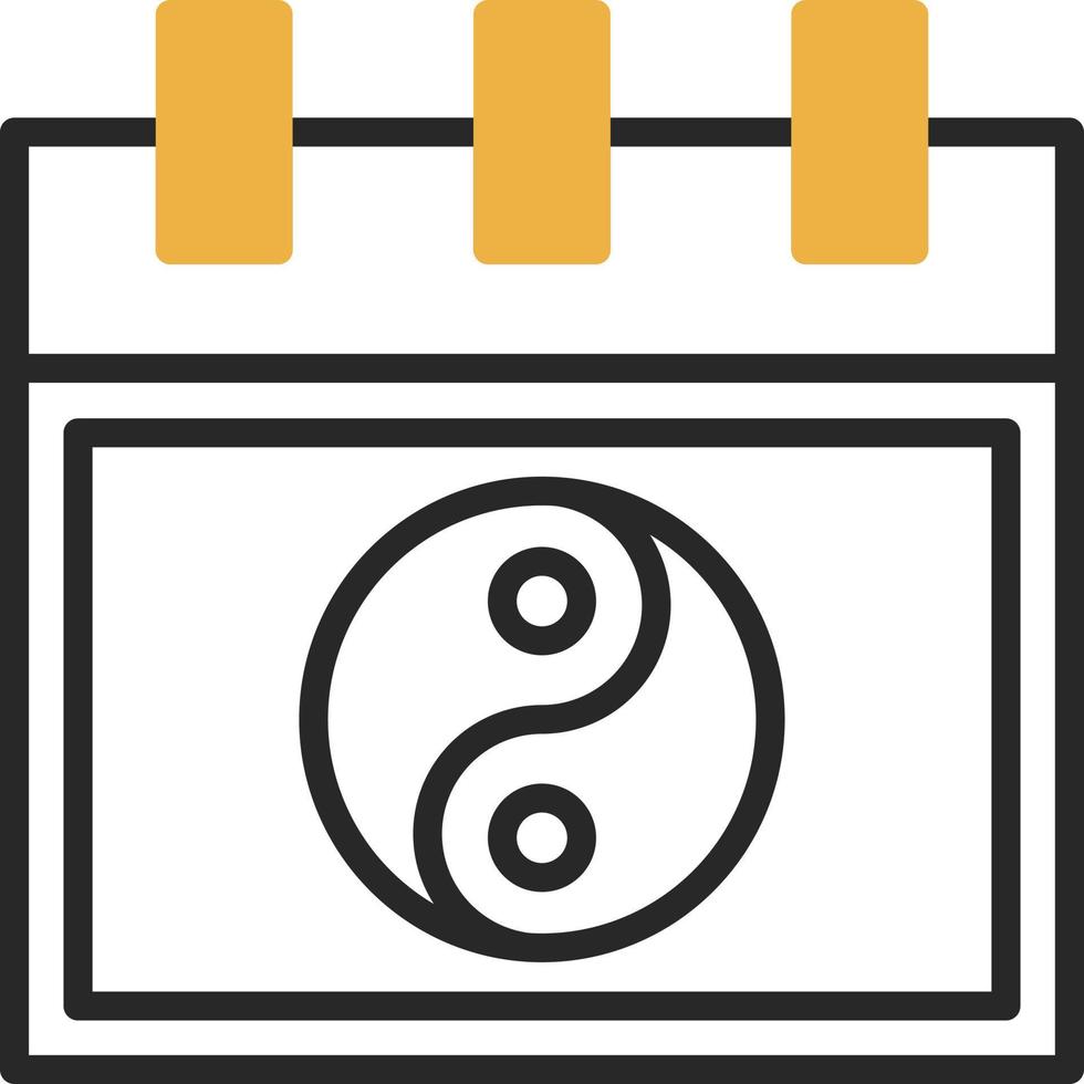 Chinese Calendar Vector Icon Design