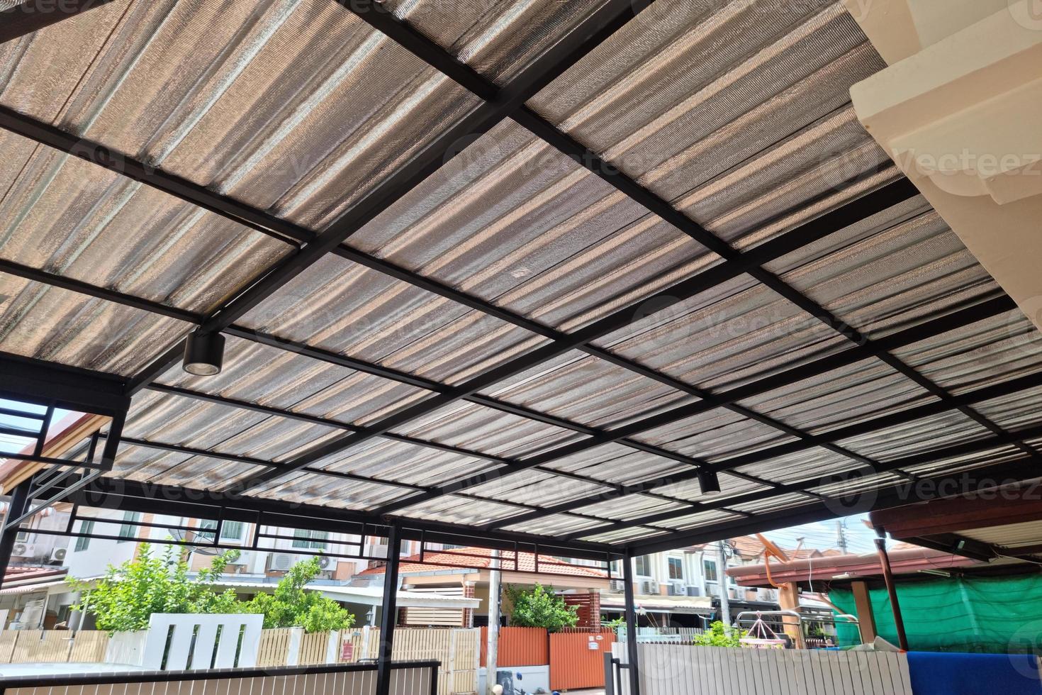House roof stainless steel sheet and beam structure photo