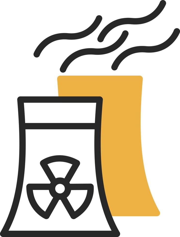 Nuclear Plant Vector Icon Design