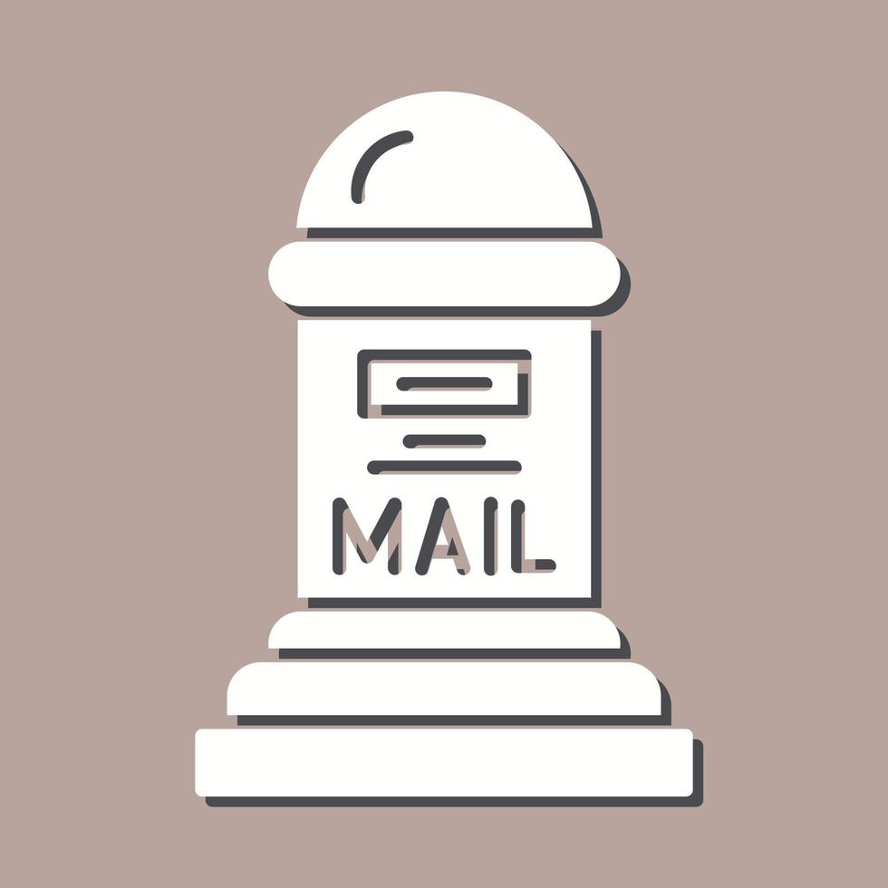 icono de vector de caja de correo