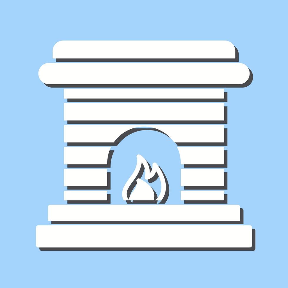 icono de vector de chimenea