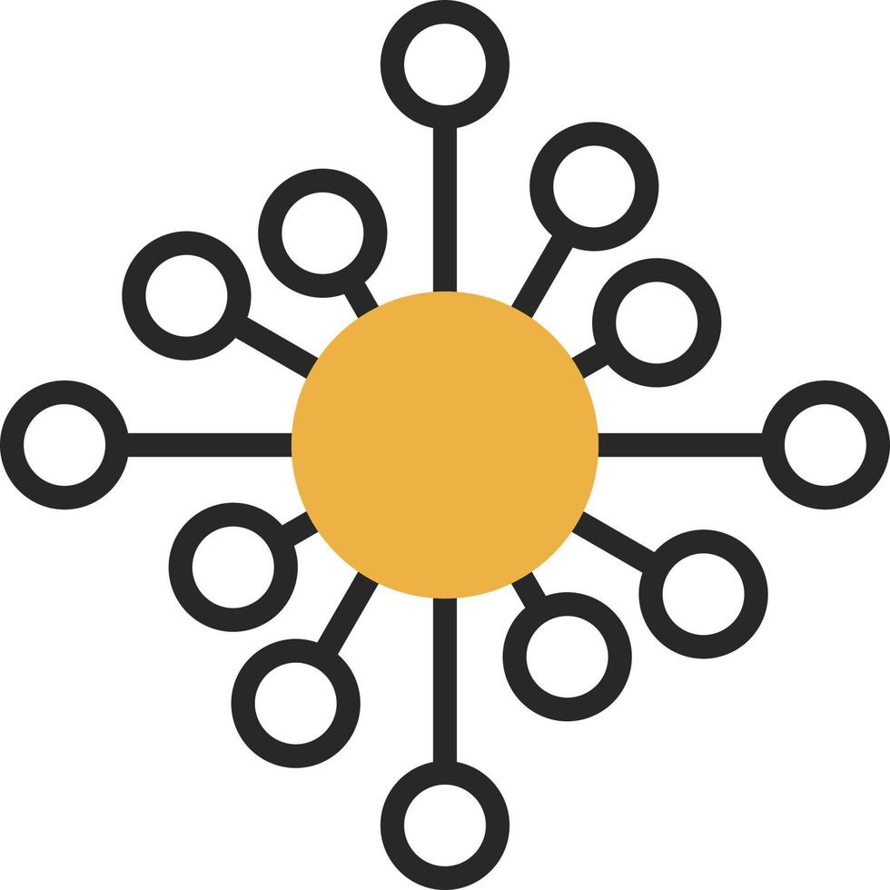 Biological Network Vector Icon Design