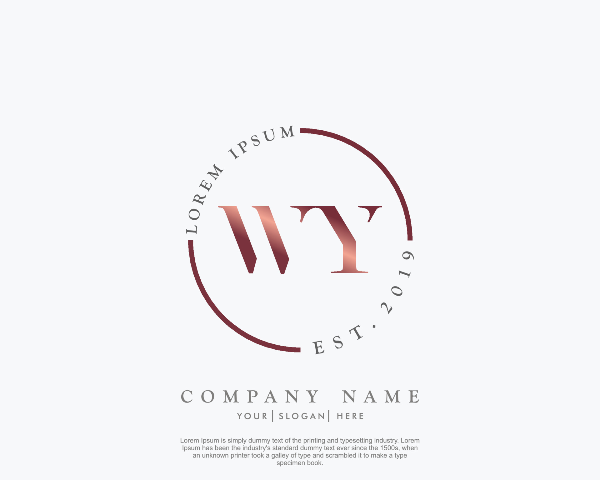 Initial letter YL Feminine logo beauty monogram and elegant logo