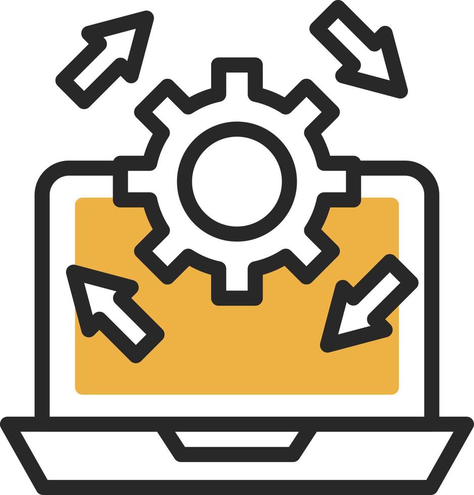 Upgrade Laptop Vector Icon Design