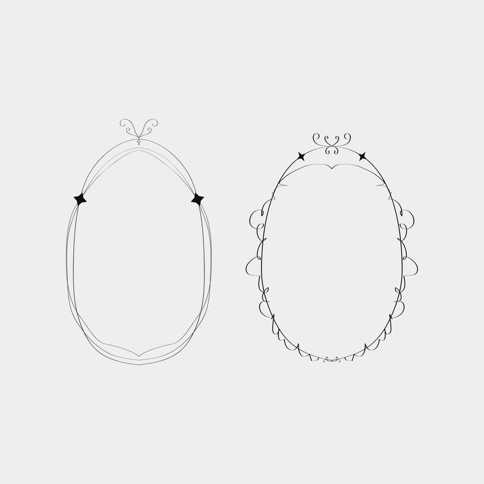 modern minimal aesthetic linear frame vector