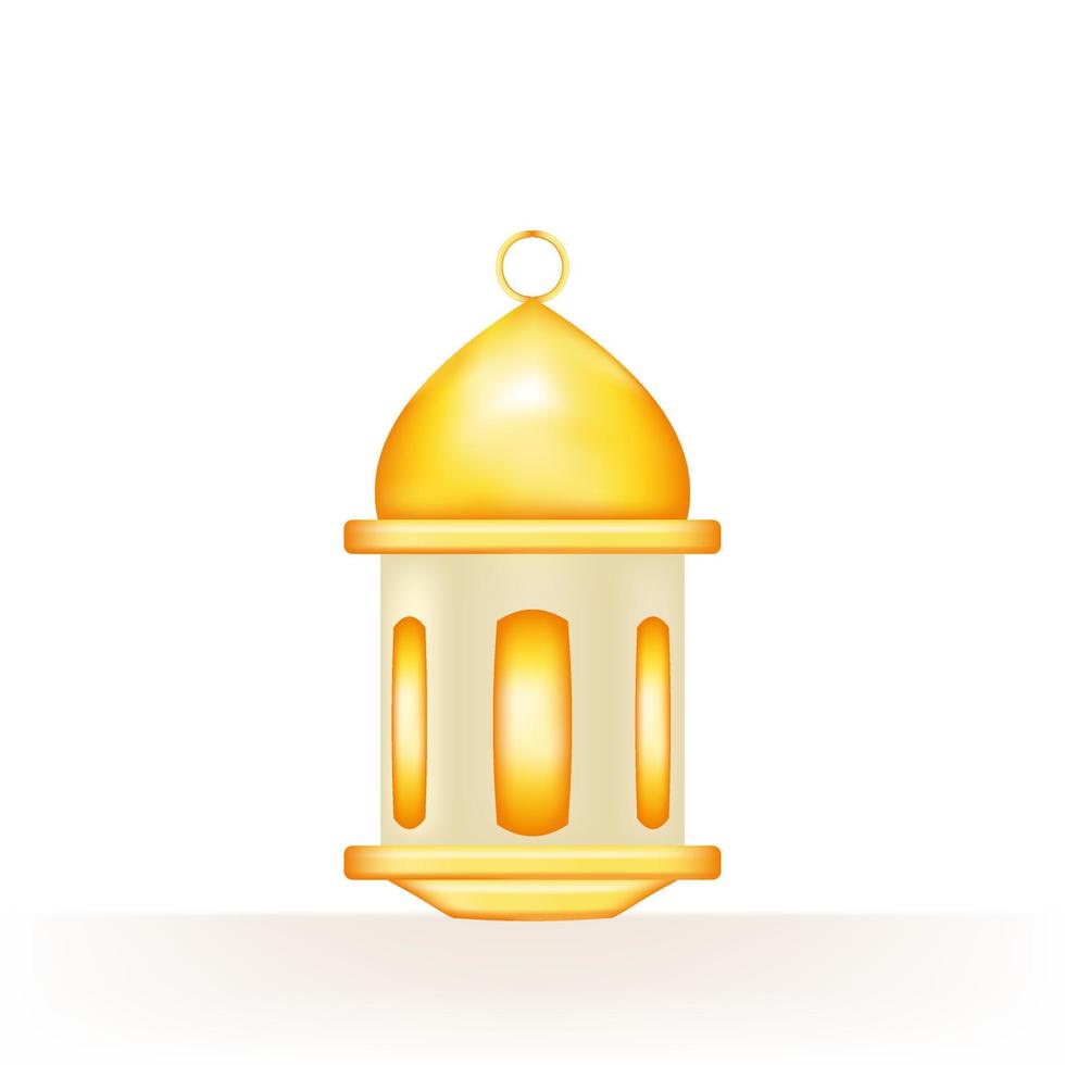 realistic 3d ramadan lantern vector illustration