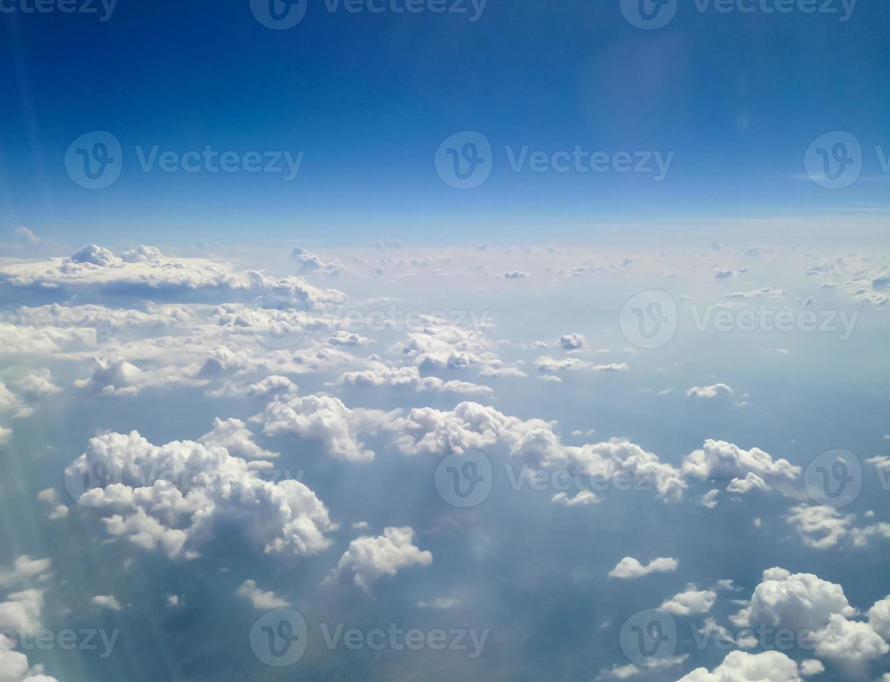 Blue sky with clouds background photo