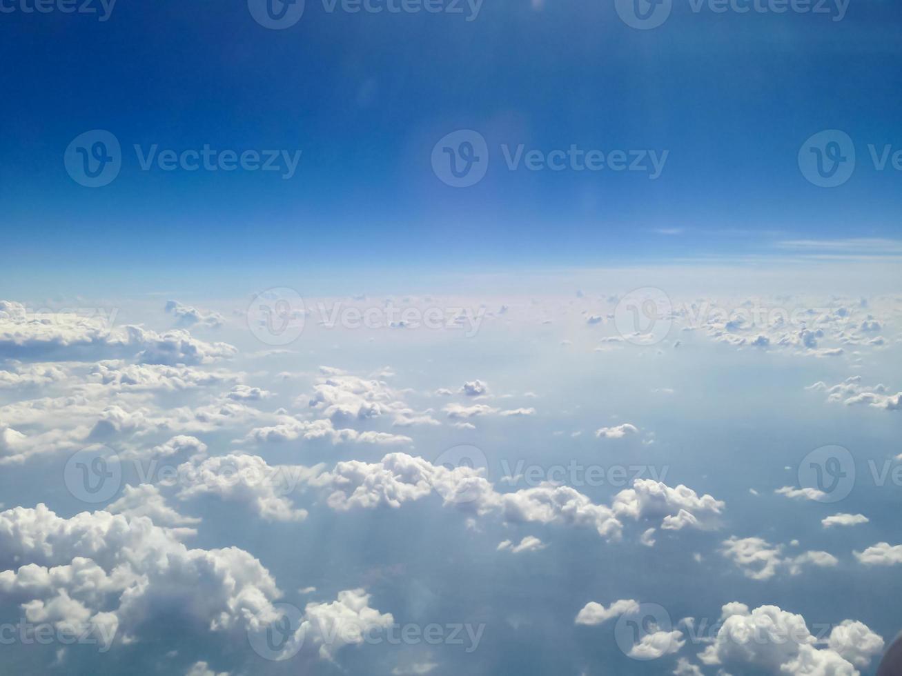 Blue sky with clouds background photo