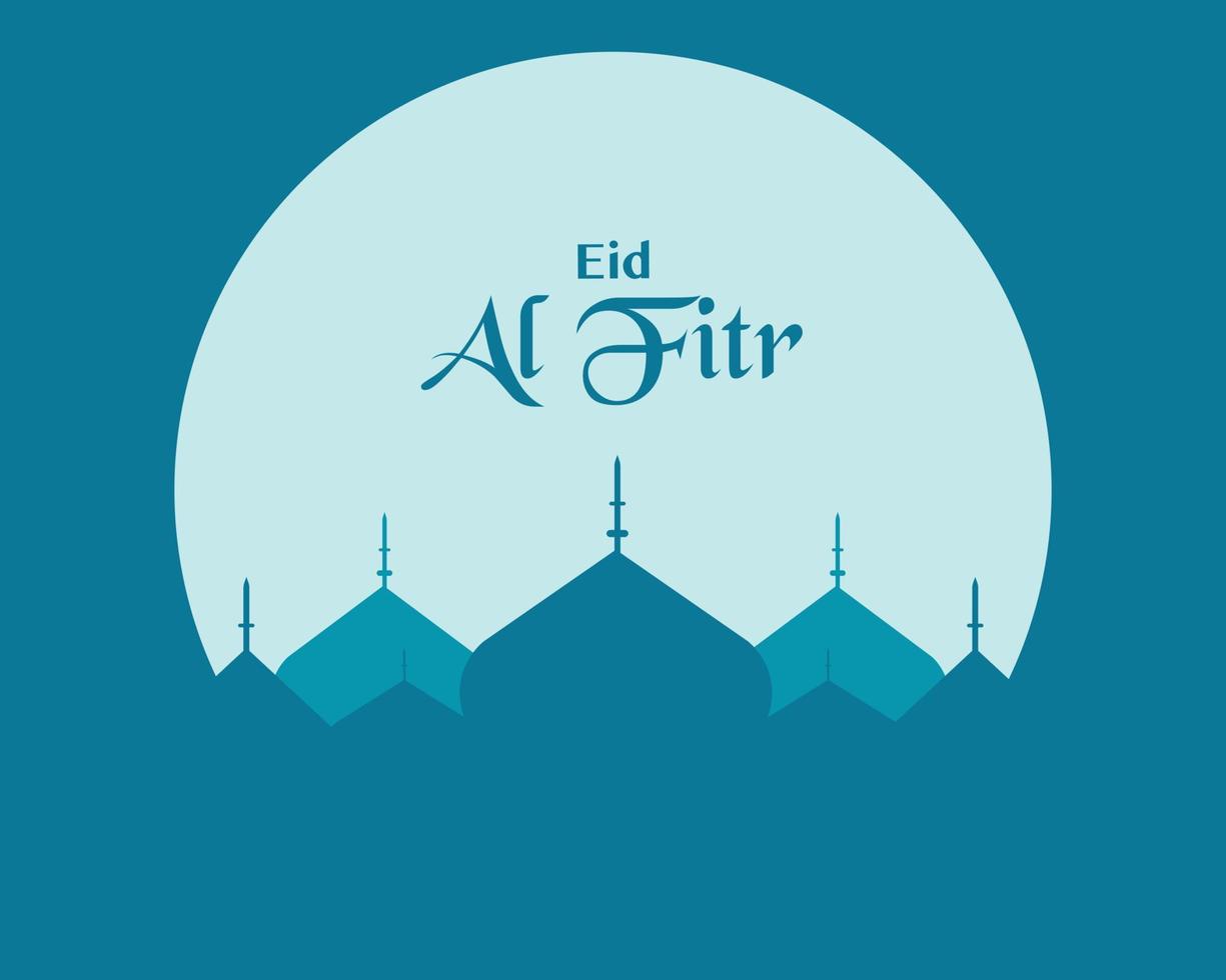 Eid Al Fitr Illustration Template vector