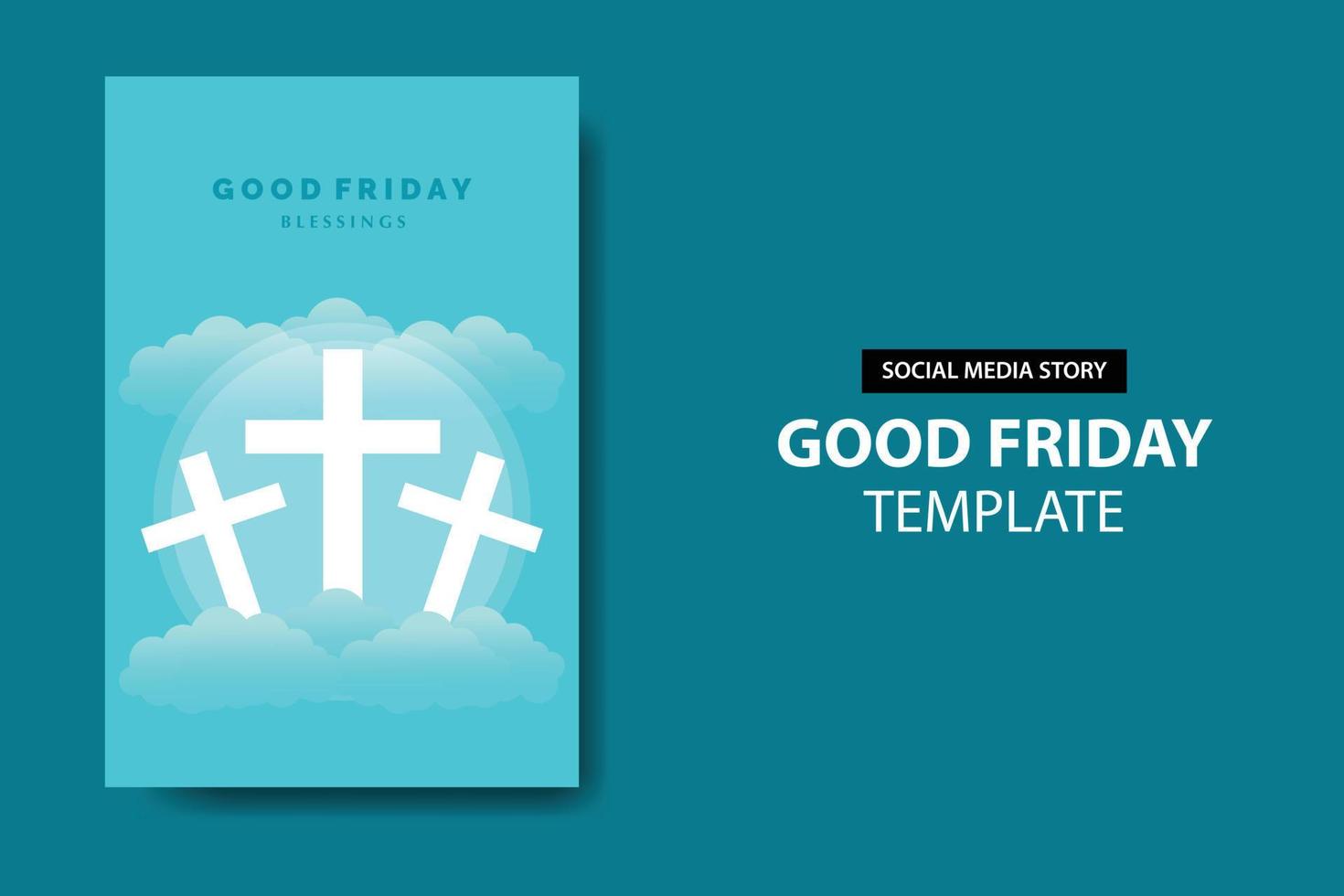 Good Friday Flat Illustration Template vector