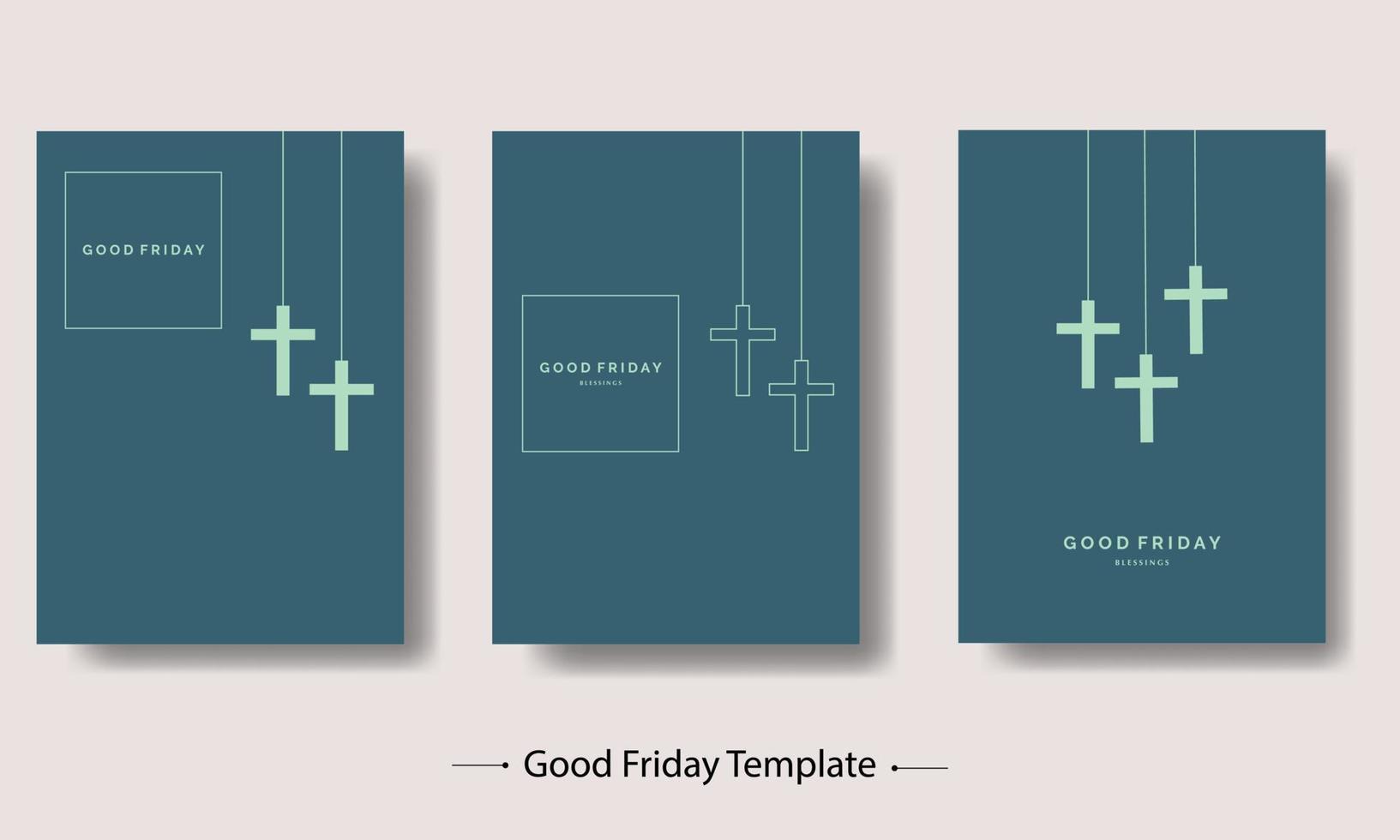 Good Friday Bundle Simple Template vector