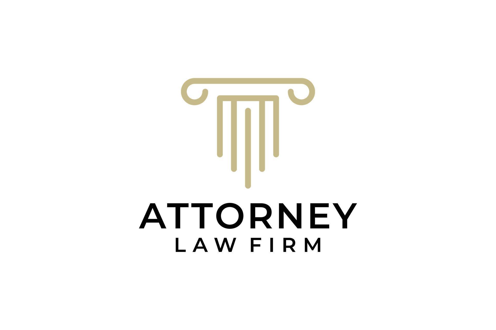 Law justice attorney logo design 20801408 Vector Art at Vecteezy