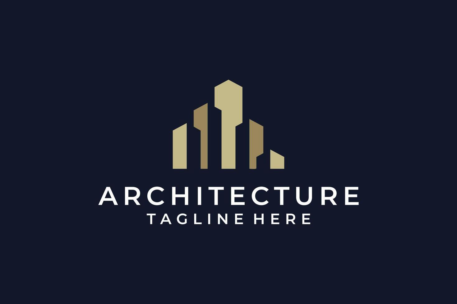 Architecture house residential minimalist logo design vector
