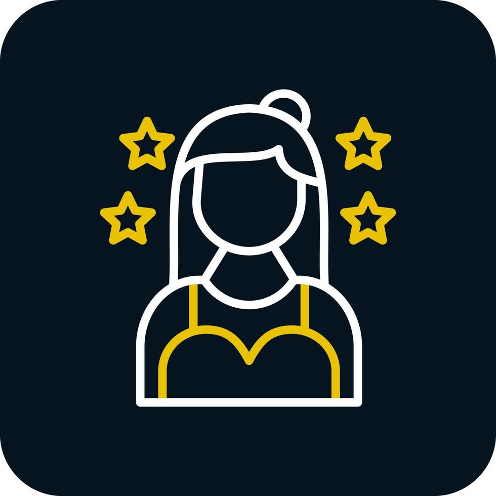 diseño de icono de vector de celebridad femenina