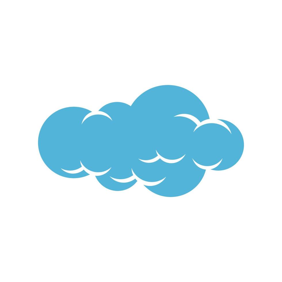 Vector of blue clouds on light white background
