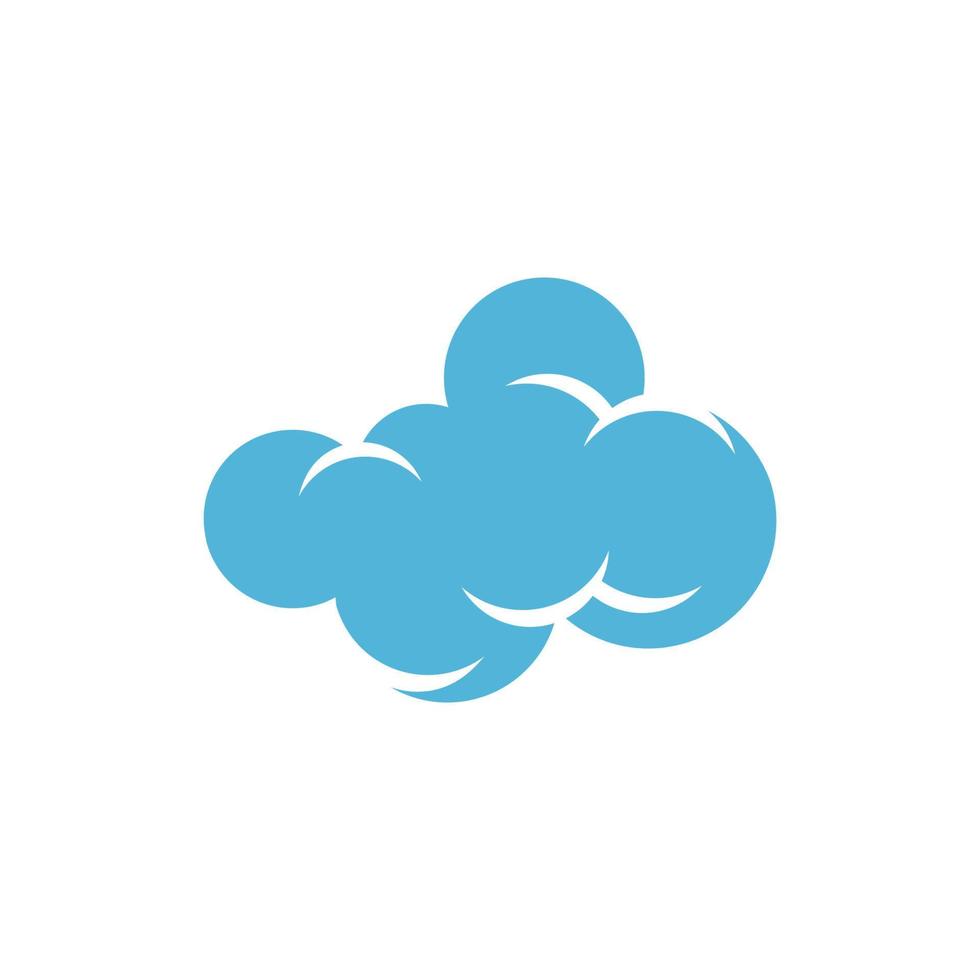 Vector of blue clouds on light white background