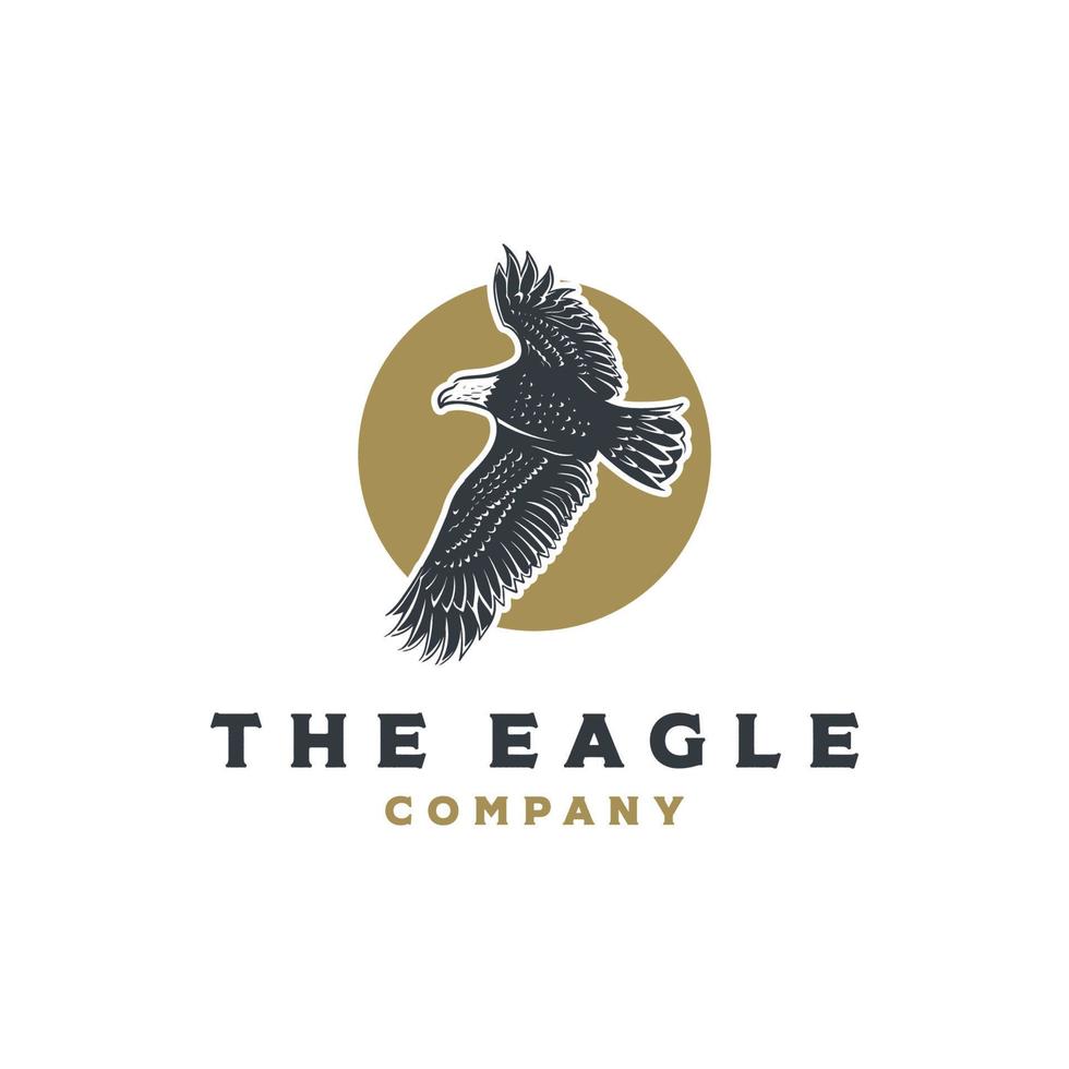 Vector vintage american eagle logo template