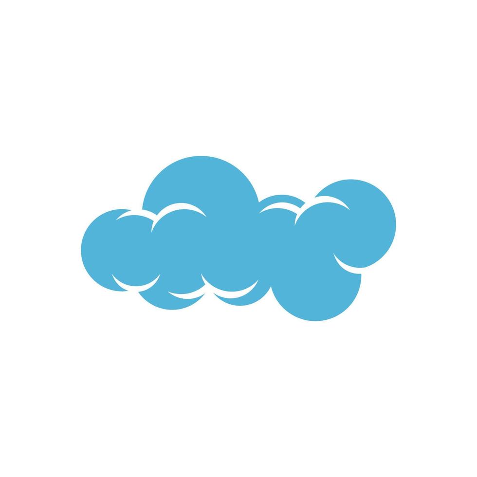Vector of blue clouds on light white background