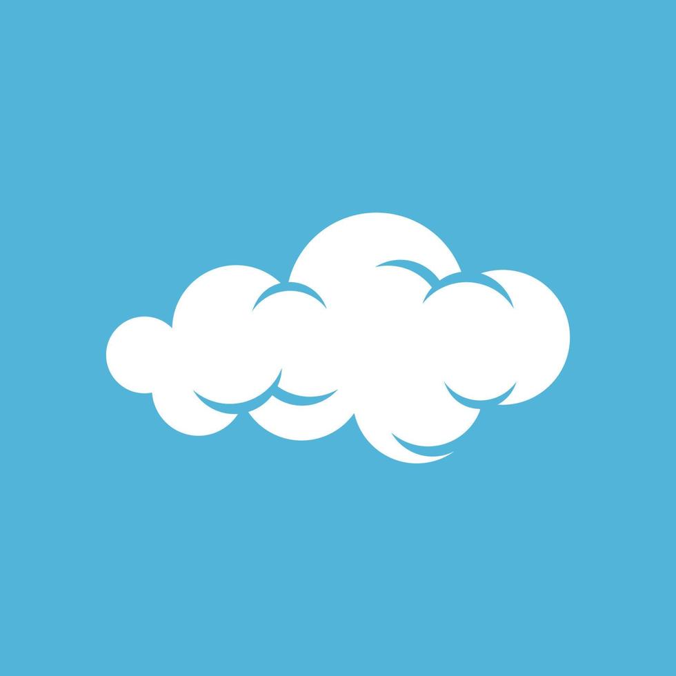 Vector of white clouds on light blue background