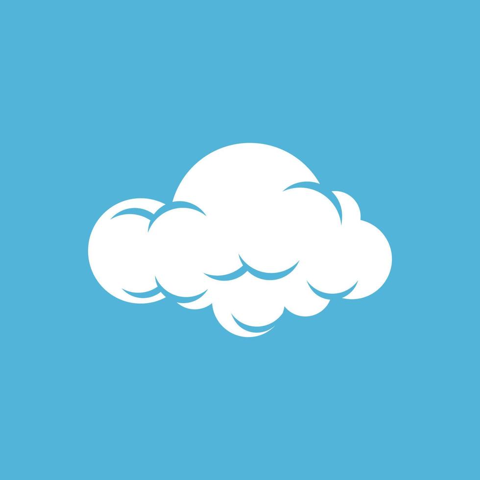 Vector of white clouds on light blue background